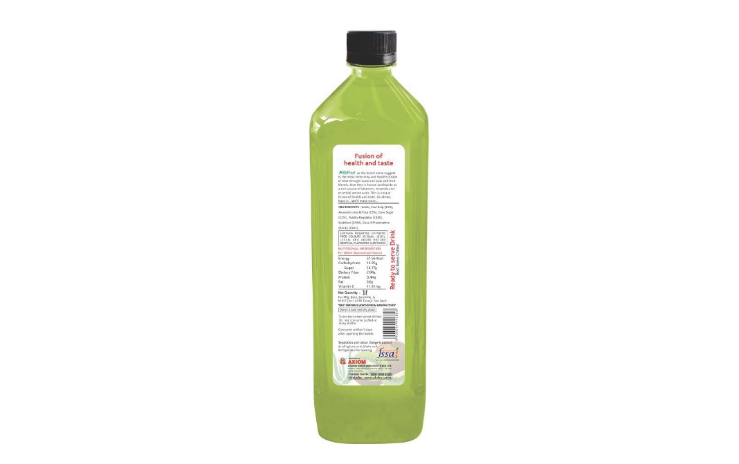AloFrut Kiwi Aloevera + Kiwi Fruit Juice   Plastic Bottle  1 litre